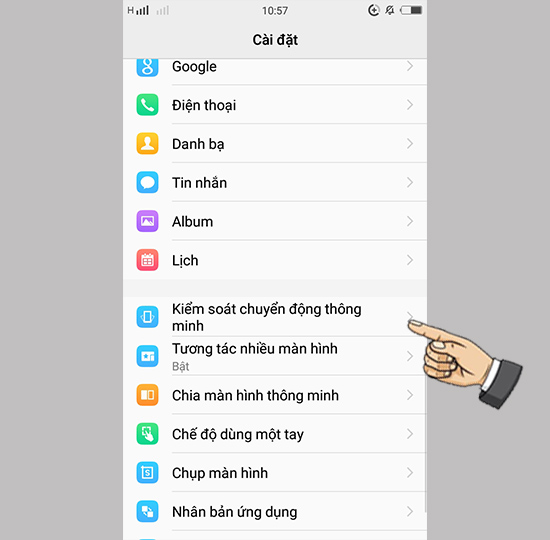 Bước 1: Vào Cài đặt chọn Kiểm soát cuộc gọi thông minh.