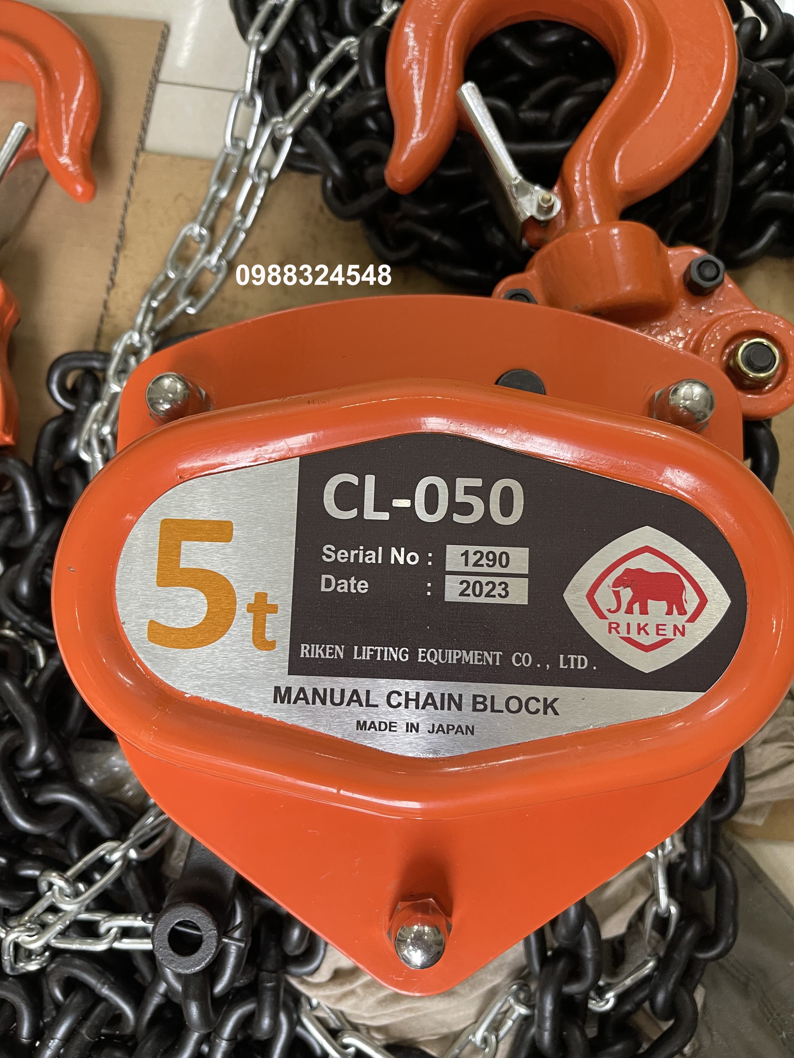 Pa lăng kéo tay Riken 5 tấn CL050 / CL050 Riken Manual Chain Hoist