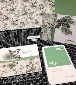 #CTMHVandra, #ctmhSprucedUp, Birds, pine, thinking of you, cardmaking, Colour of the Year, Julep, trees, leaves, robin, Colour Dare Challenge, color dare, winter, 