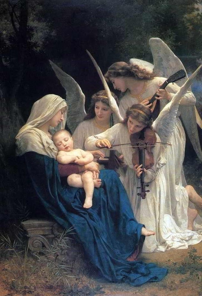  William Adolphe  Bouguereau - Сон младенца оберегают ангелы