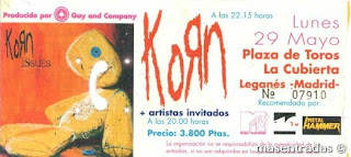 entrada de concierto de korn