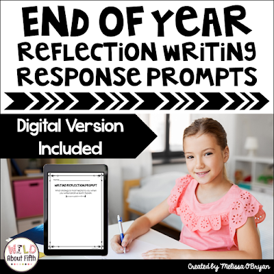 end of year reflection writing response prompts