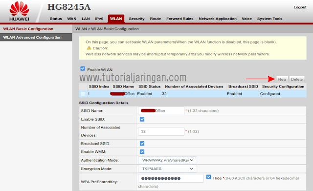 Cara Setting Multi SSID di Modem ONT Huawei HG8245A