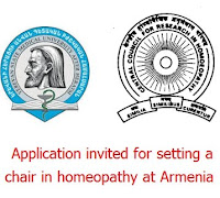 Application invited for setting a chair in homeopathy at Armenia