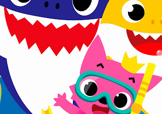 Baby Shark: Fondo para Fiestas para Imprimir Gratis.