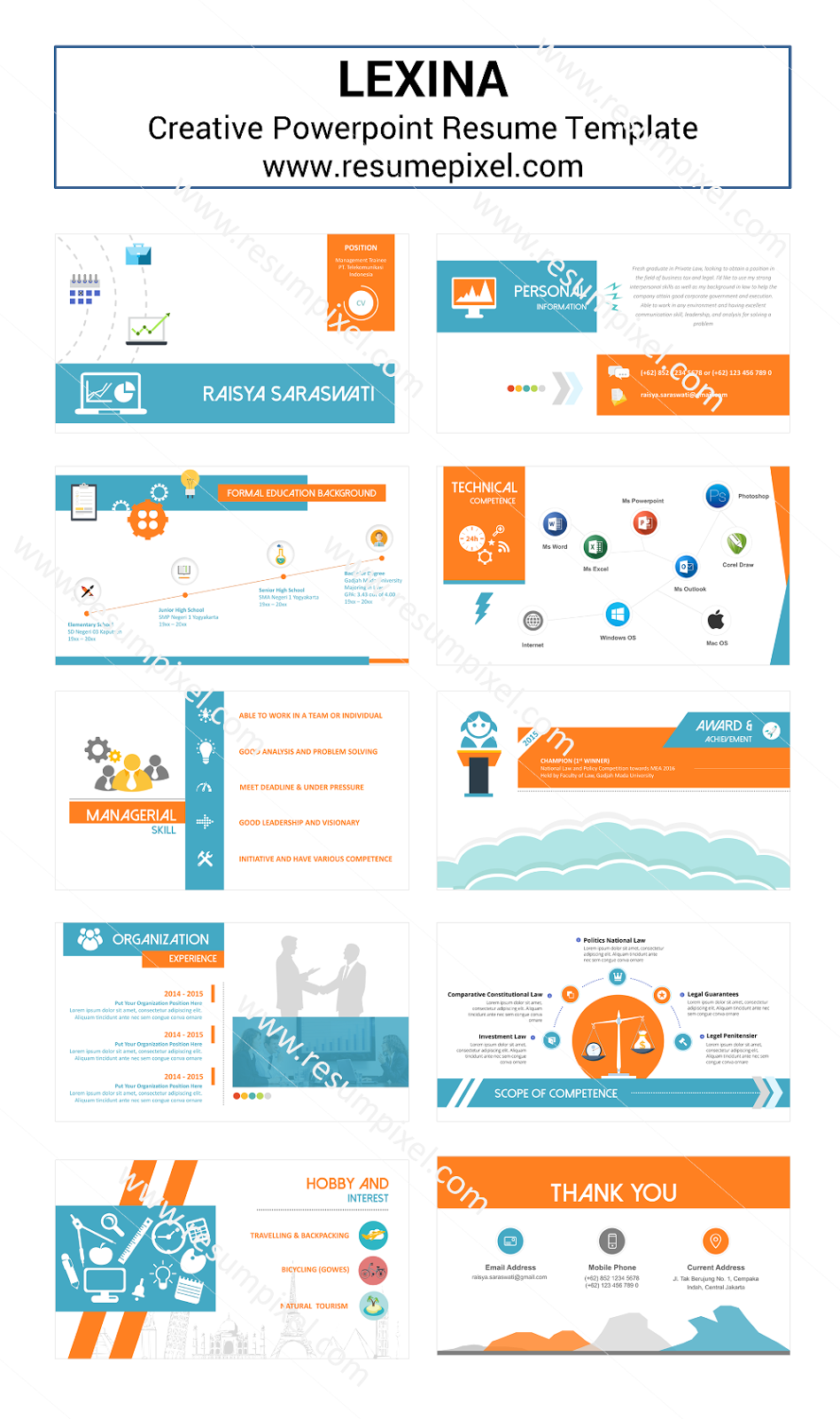 Visual Resume PowerPoint Template