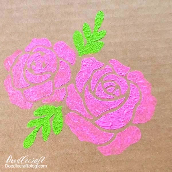 The stencil is sharp and clear!    This cute stencil would look amazing on a cake, tote bag or even just a plain gift bag or wrapping paper.