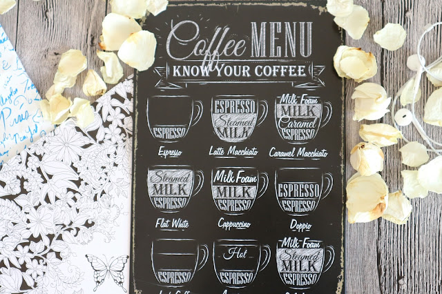 Coffee Menu Sheet Metal Painting