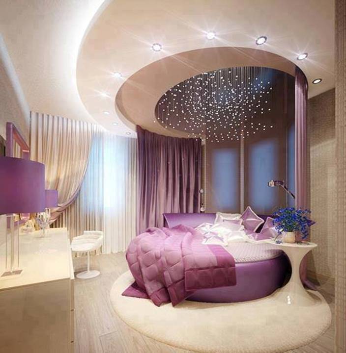 Purple luxury bedroom designs 