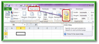 Set Print Titles pada MS Excel 2010