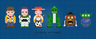 Toy Story Characters - Cross Stitch PDF Pattern Download