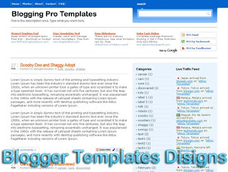 Theme Blogging Pro Blogger Templates XML Web 2.0