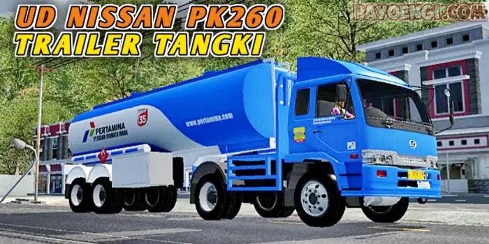 mod bussid truck nissan trailer tangki