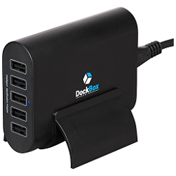 DockBox 5P-UC-B 50W 10A 5 Port Universal Charging Station for iPhone, iPod, iPad, Samsung, HTC, Nexus, GoPro