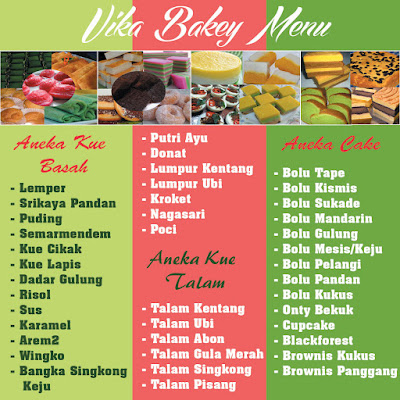 baliho vika bakery menu