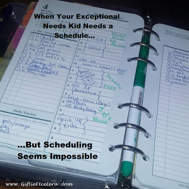 schedule, schedule for kids, exceptional needs, special needs, autism
