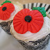 Poppy cupcake toppers - from Kiwicakes test kitchen