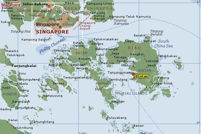 Baru Bintan Island Map, Tas Batam