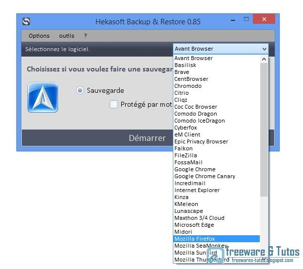 Hekasoft Backup & Restore : un logiciel gratuit pour sauvegarder et restaurer les données de vos navigateurs