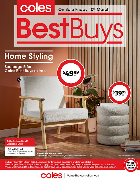 Coles Best Buys Home Styling Discount and Offers Catalogue 10/3/2023 to 16/3/2023