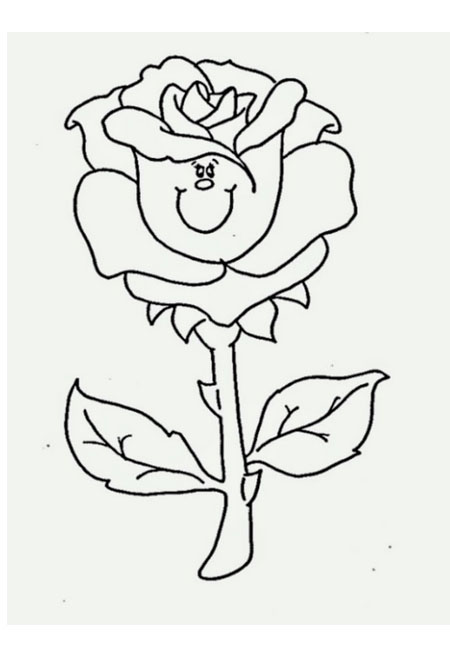  Gambar  Bunga  Kartun  Hitam  Putih  Untuk Mewarna Aneka 