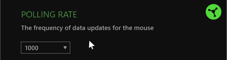 Razer mouse polling rate frequency settings