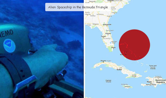 Underwater UFO or USO discovered in the Bermuda Triangle.