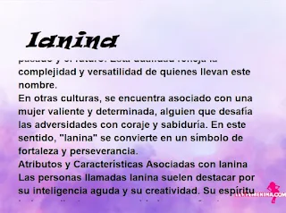 significado del nombre Ianina