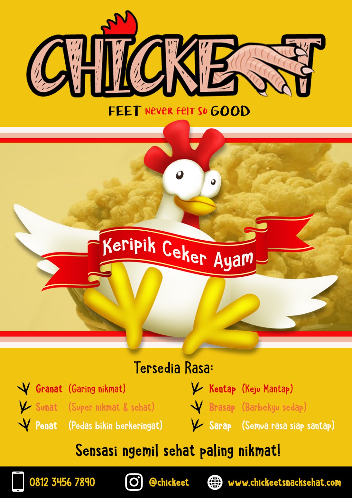Poster Iklan Chickeet Keripik Ceker Ayam