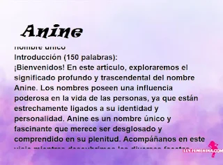 significado del nombre Anine