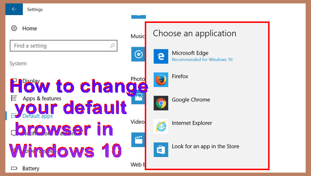 How to change your default browser in Windows 10