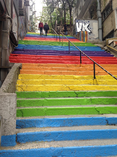 Istanbul, Turkey, Rainbow, Steps