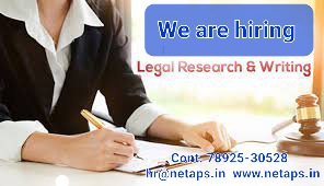 Admission+Job: Legal Research & Writing Training & Job, Application Fee 2200, Course Fee: 15000+GST, [Stipend: 15000], Enroll Now!