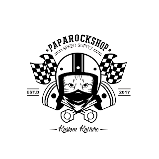  DESAIN LOGO PAPAROCKSHOP Kebun Design Branding 