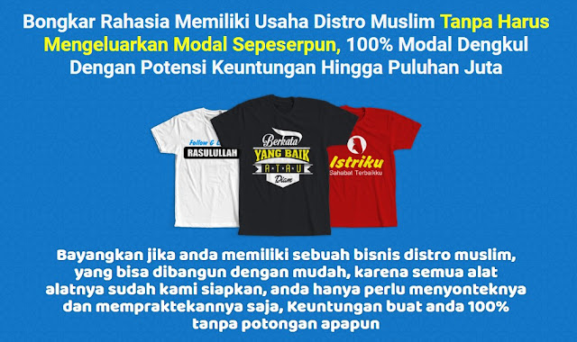 Bongkar Rahasia Memiliki Usaha Distro Muslim Tanpa Harus Mengeluarkan Modal 