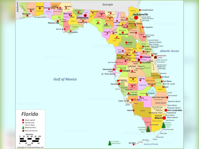 Map Of Florida With Cities