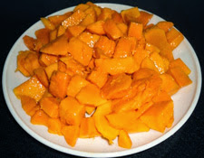 mango pieces to make mango lassi
