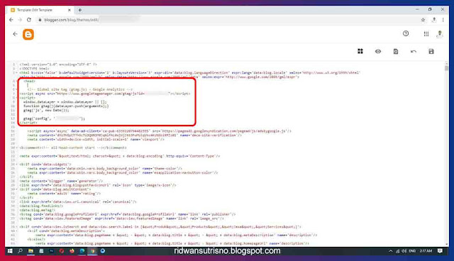 Tag Google Analytics Di Blog Website