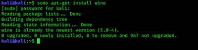 Wine instaling in Kali Linux