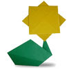 origami bunga matahari