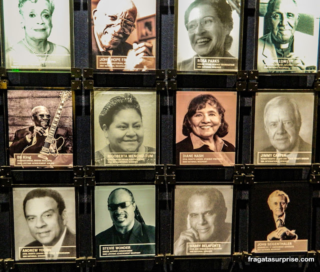 Agraciados com o Prêmio Liberdade, do Museu Nacional dos Direitos Civis, Memphis, EUA