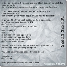 broken notes