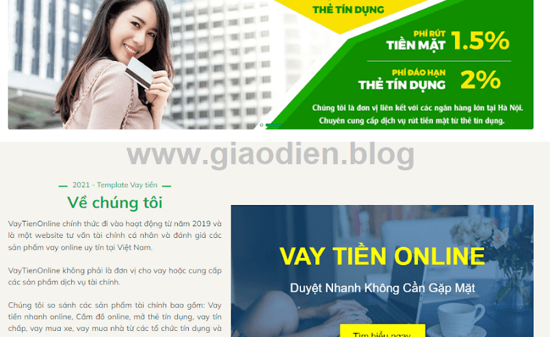 Template blogspot cho vay tiền