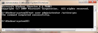 CMD2 Optimized Menampilkan Administrator Acount pada Windows 7 atau Vista
