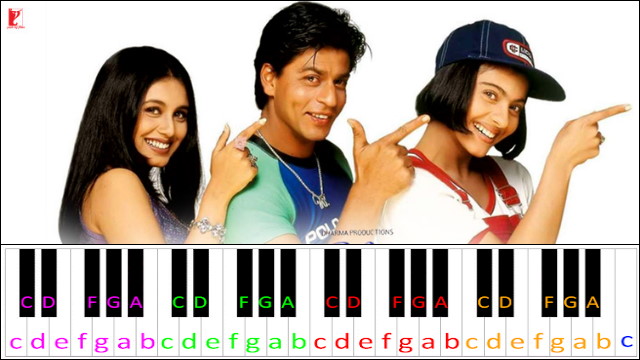 Kuch Kuch Hota Hai Theme Piano / Keyboard Easy Letter Notes for Beginners