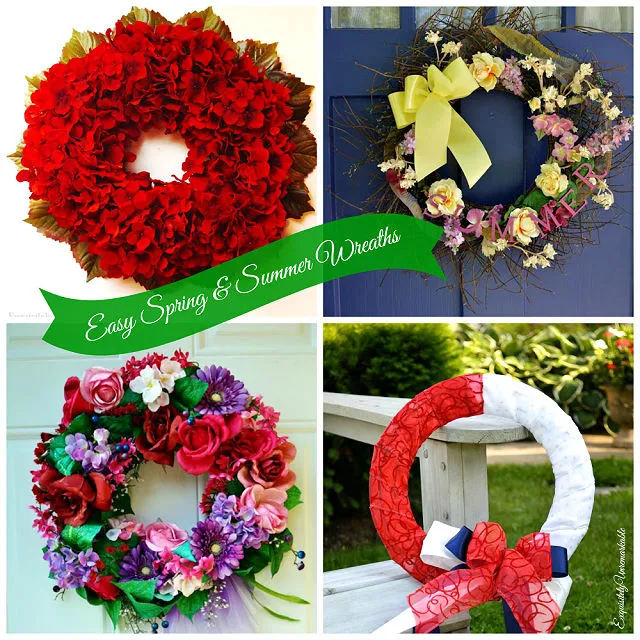 Easy Spring and Summer wreaths DIY