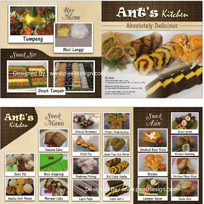 Contoh desain Brosur Kue dan Pattiserie - Desain dan 