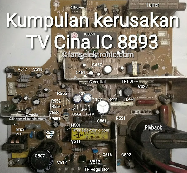 Kerusakan TV Cina IC 8893