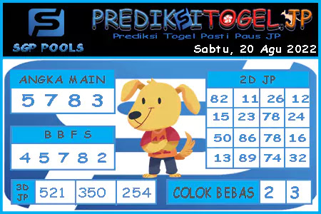 Prediksi Togel Singapura JP Sabtu 20 Agustus 2022