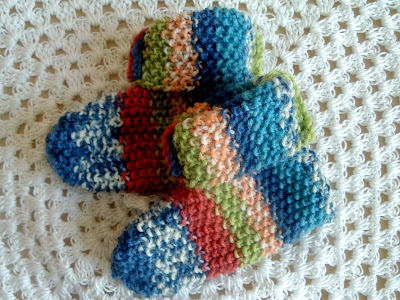 Knit Pattern Baby Booties on Cornflower Blue  Free Knitting Pattern  Baby Shower Booties